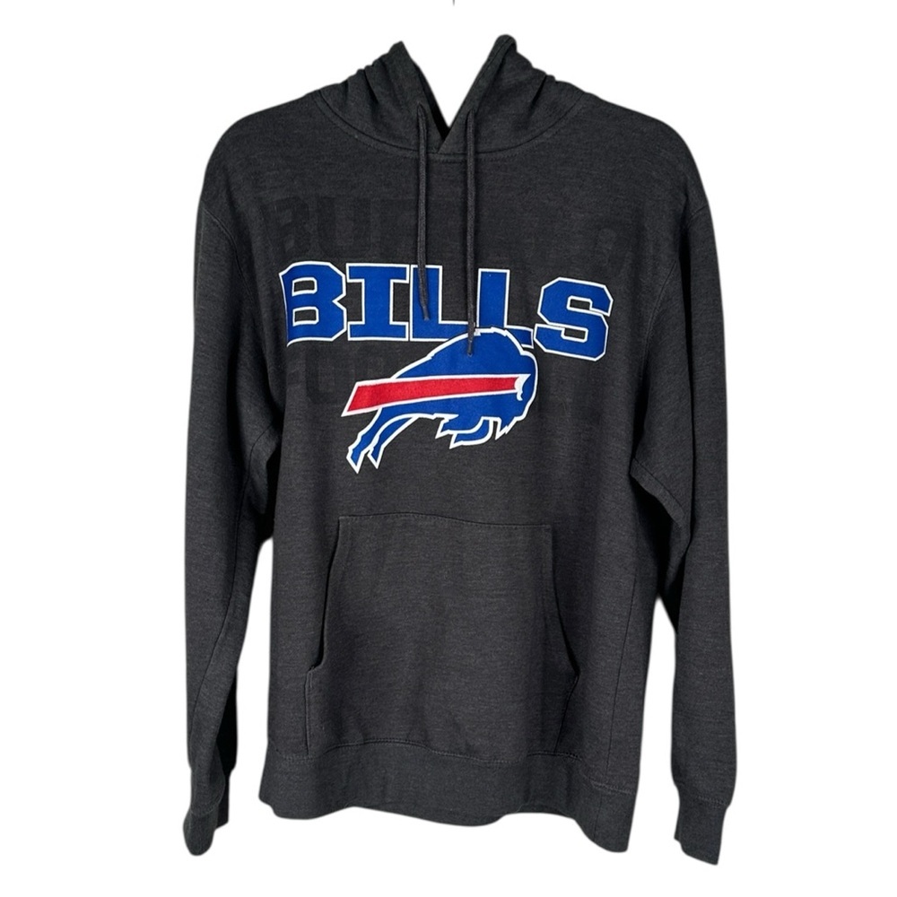 NFL Charcoal Gray Buffalo Bills Football‎ Classic Hoodie Sweatshirt Size Medium